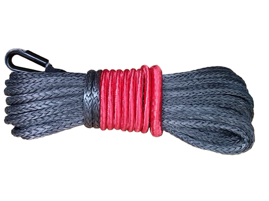 corde synthétique qualité fiable de couleur de gris de 10mm x de 28m pour 4x4 les treuils, treuils de camion